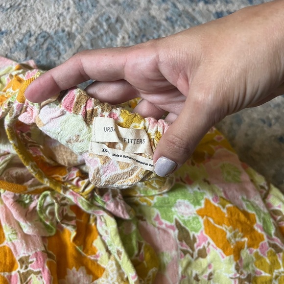 NWOT urban outfitters dessert flower ruffle mini dress XS - Picture 6 of 6